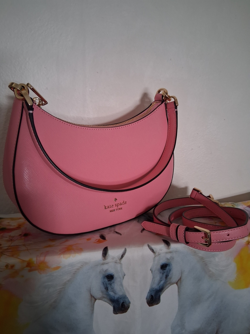 kate spade New York Pink Crescent Crossbody Bag
